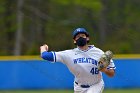 Baseball vs CGA  Wheaton College Baseball vs Coast Guard Academy during game two of the NEWMAC semi-finals playoffs. - (Photo by Keith Nordstrom) : Wheaton, baseball, NEWMAC